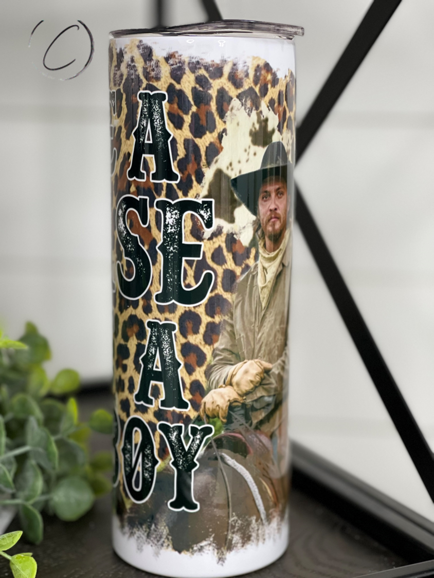 20oz Skinny Tumbler featuring Kayce Dutton design, perfect for fans of the show.